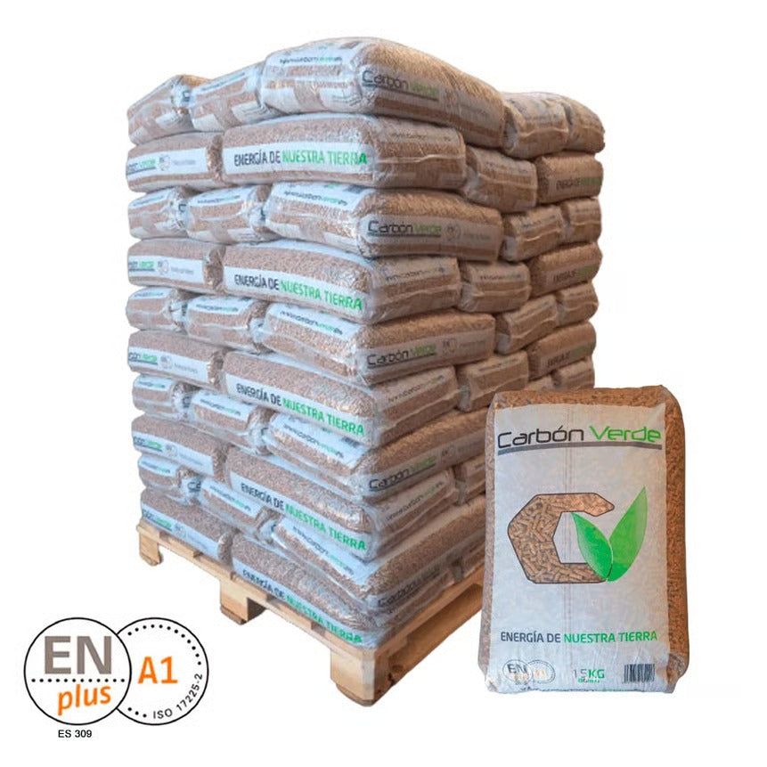 Carbón Verde Pellet – Palet de 88 sacos de 15 kg