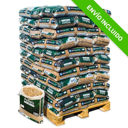 Palet de 77 sacos de pellets GME WoodPellet (1155 kg) | Alta calidad ENplus A1
