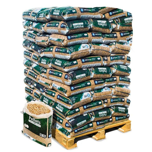 Palet de 77 sacos de pellets GME WoodPellet (1155 kg) | Alta calidad ENplus A1