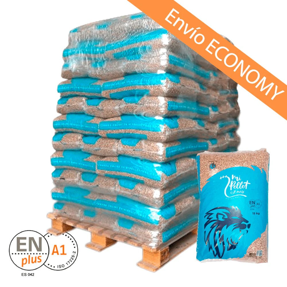 Mi Pellet y Más – Edición Limitada | Palet 77 sacos de pellets de pino 100 % (Enplus A1)