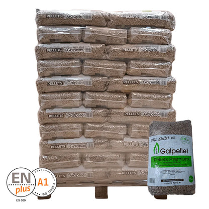 Galpellet – Palet de 77 sacos de pellets de pino 100 % certificados Enplus A1